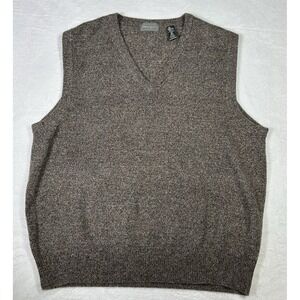 Lord & Taylor Sweater Vest Mens Size XL Knit 100% Lambswool